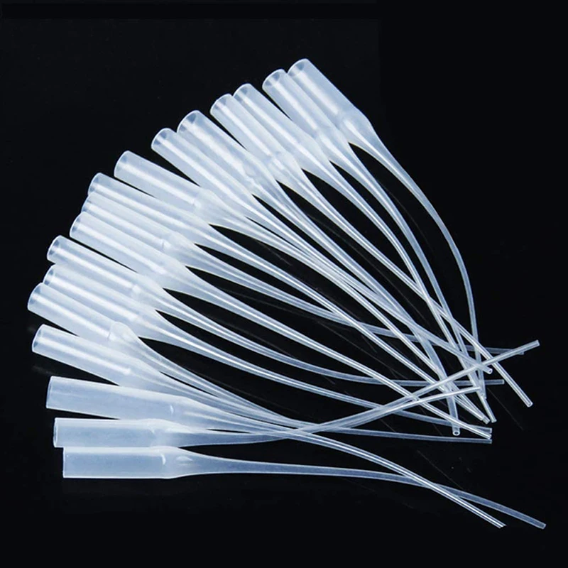 100Pcs Glue Dropper Plastic Glue Bottle Tips Glue Extender Precision Applicator Dropping Tube Nozzle For Crafting Lab