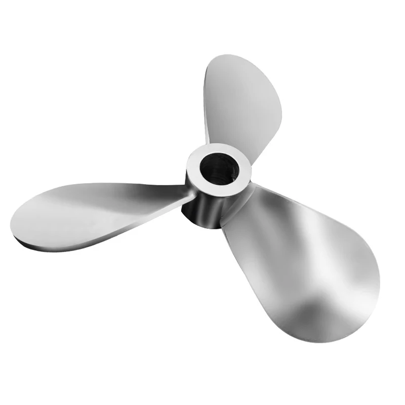 thumbnail image 2 of Stainless Steel 3-Blade Stirring Paddle (Impeller) - 80mm Diameter, 12mm Hole, For Paint, Ink, Lab Mixing 2 of 11