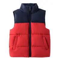 Gilets en coton pour filles et garçons, veste chaude sans manches pour enfants, vêtements d'extérieur, manteau d'automne et d'hiver pour garçons 4