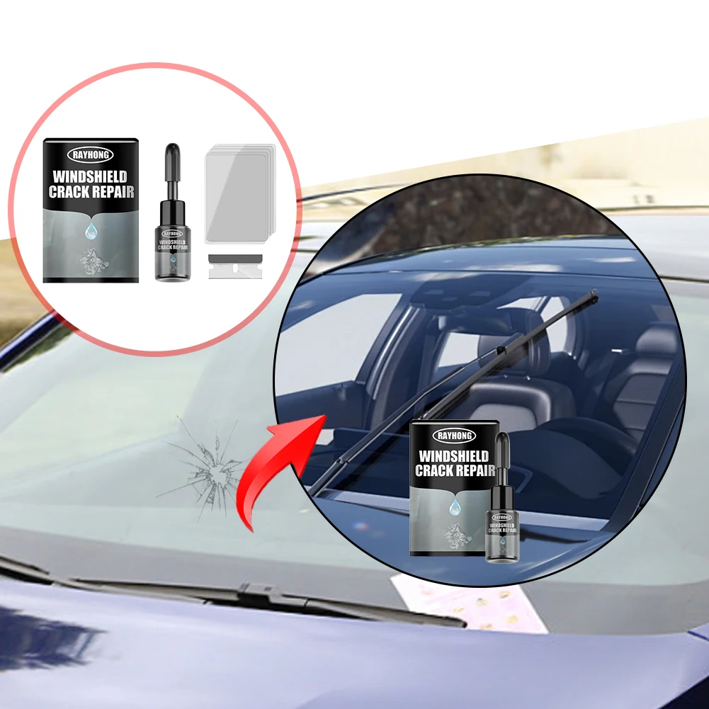 Windshield Crack Repair Fluid Windscreen Glass Scratch Crack Restore Curing Glue Car Glass Scratch Repair Agent Set 3