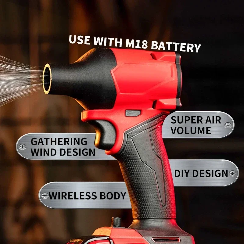 For Milwaukee fan turbojet xl 140,000RMP Violent blower Third turbine blower Jet fan Strong fan Handheld wind speed 90m/s tool 2