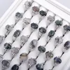 Wholesale 20 Pieces Mix Lot Water Grass Agate Natural Stone Rings Fashion Jewelry Lady's Ring 3