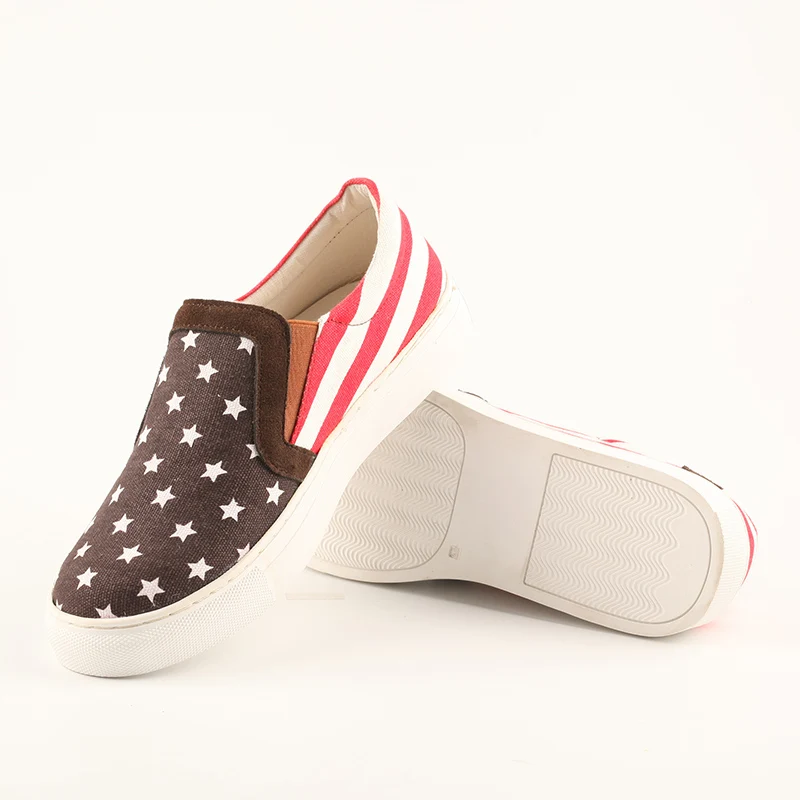 TMA EYES Spring and Summer Women's  Simple Casual  Shoes WIth Stars and Stripes 3