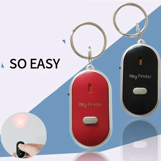 LED Key Finder Locator Find Lost Keys Chain Keychain Whistle Sound Control Locator Keychain LED Finder Accessories 2022 New Hot