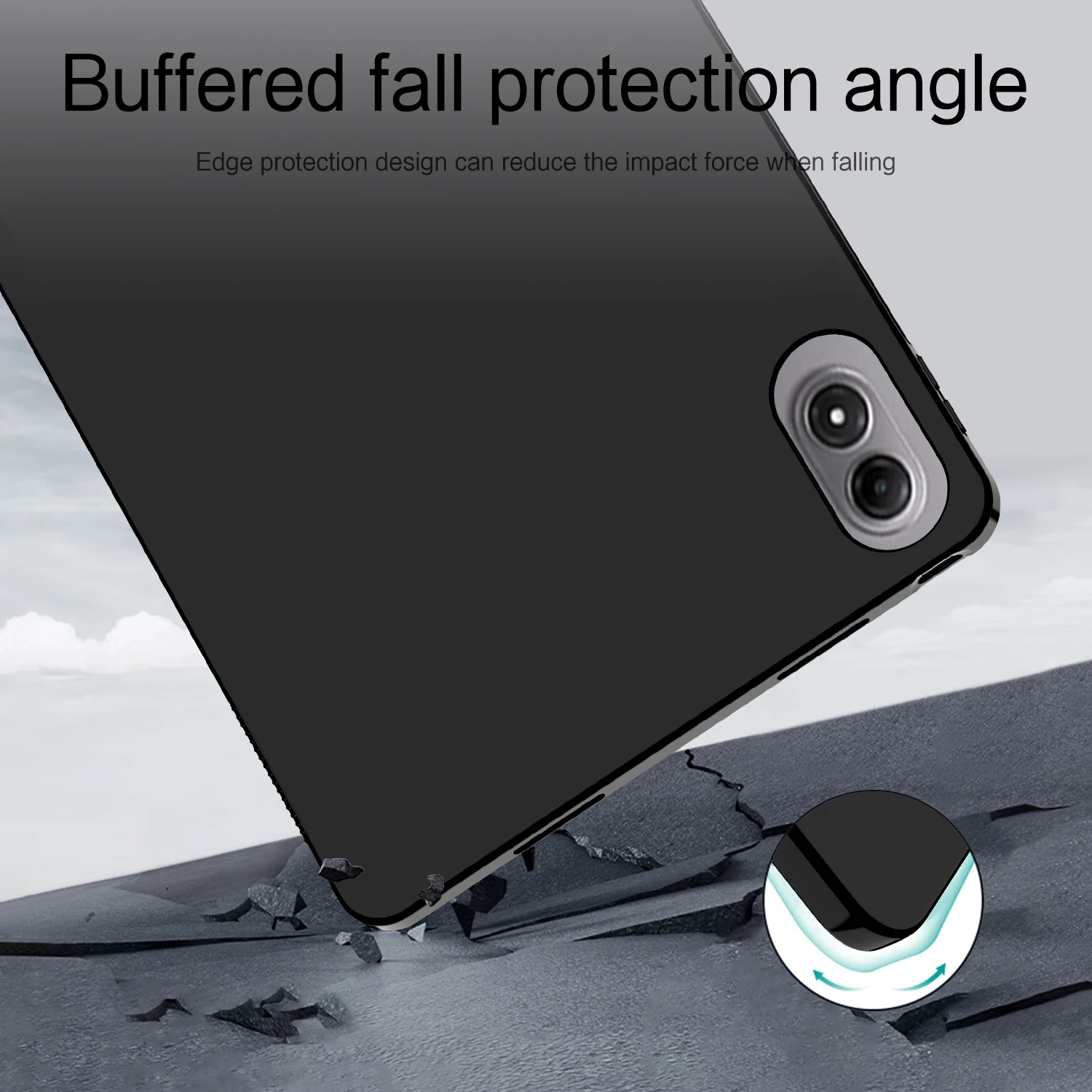 Enhanced Silicone TPU Tablet Back Cover Case - Soft Protective Shell