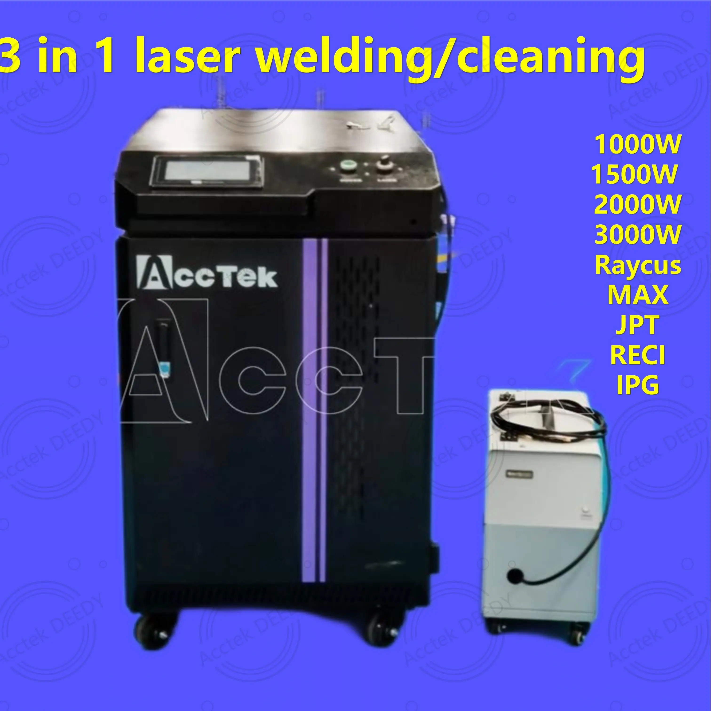 ACCTEK Multifunction Portable 3 In 1 4 In 1 Fiber Laser Mild Steel Laser Welding Machine Welder With Price AKQH-1000 1500 6