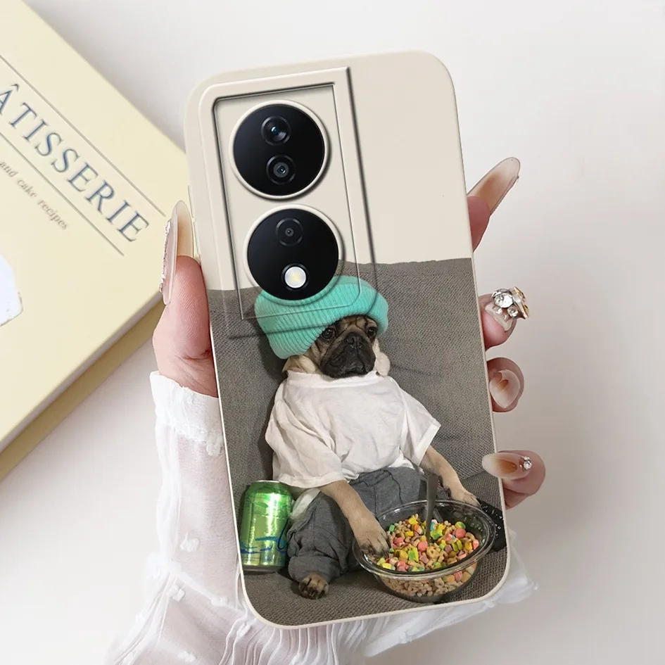 Cute Cartoon Astronaut Square Silicone Soft Case with Camera Lens Protection
