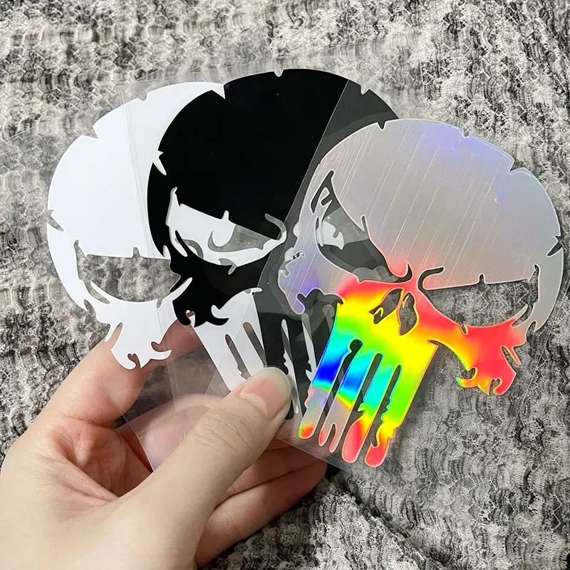1PCSkull Pattern Motorcycle Stickers, Waterproof Vinyl Decals for Motorbike Fuel Tank, Side Fairings & Helmet Decoration7.7x10CM