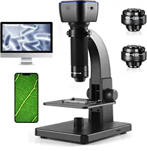 Microscope numérique biologique 2000X, Wifi USB, vec lentille numérique et microbien, vec 11 LED réglbles, pour iOS, Android et PC | 