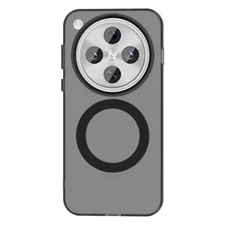 Magnetic Wireless Charging Shockproof Back Case - Candy PC + TPU Bumper for Find X8 Pro (Black)