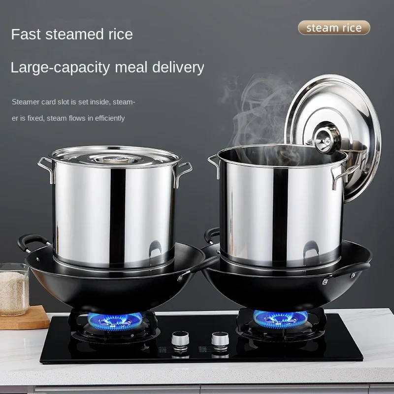 Stainless steel rice barrel steamer rice barrel with lid steamer wine barrel commercial steamer 4