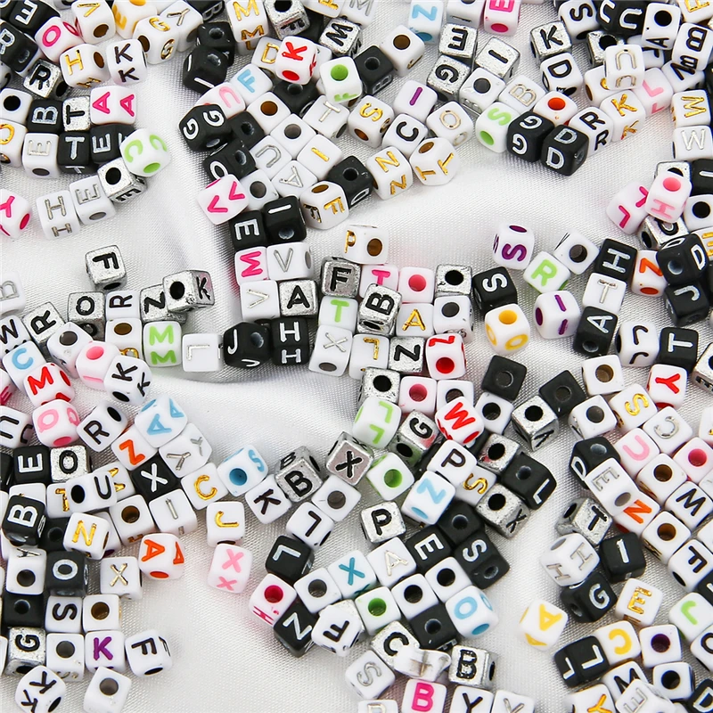 Perline Artigianali 500 Perline Acriliche Con Lettere – Diametro 10 Mm, Colori Assortiti, Per Braccialetti E Gioielli Fai Da Te Perline Per Gioielli Fai Da Te