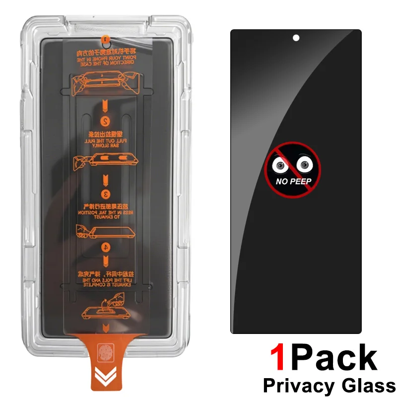 Premium Privacy Screen Protector 3-Pack - Tempered Glass Anti-Spy Protective Film with Dust-Free Installation