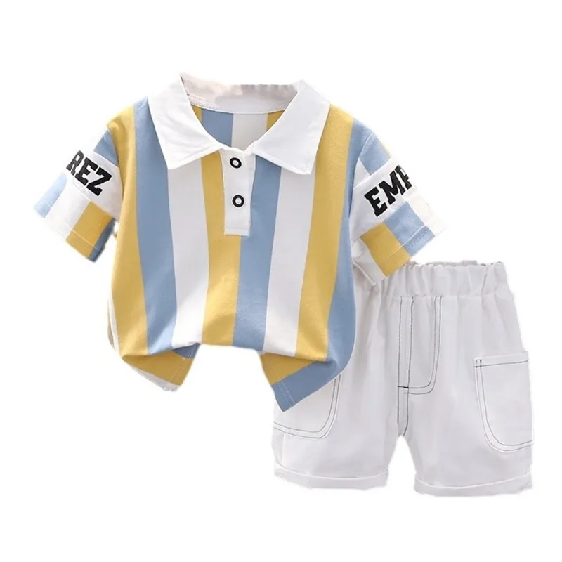 

New Summer Fashion Baby Boys Clothes Suit Children T-Shirt Shorts 2Pcs/Set Toddler Casual Costume Infant Outfits Kids Tracksuits