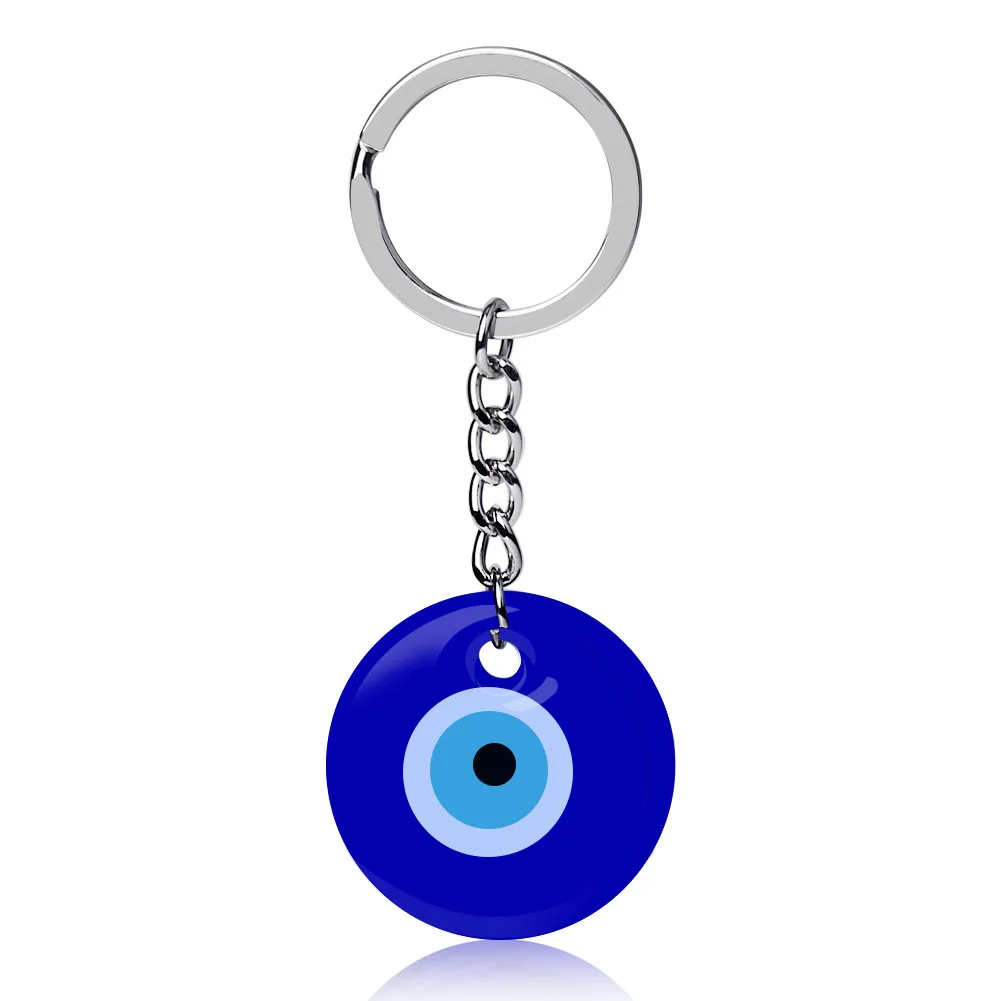 Blue Evil Eyes  Keychain Fashion Lucky Turkish Key Ring DIY Keychain Car Key Chains Ring Holder Accessories