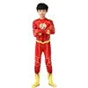 Kids Flash Man Boys Cosplay Costume New Year Carnival Party Fancy Dress with Headgear Mask Sets 4