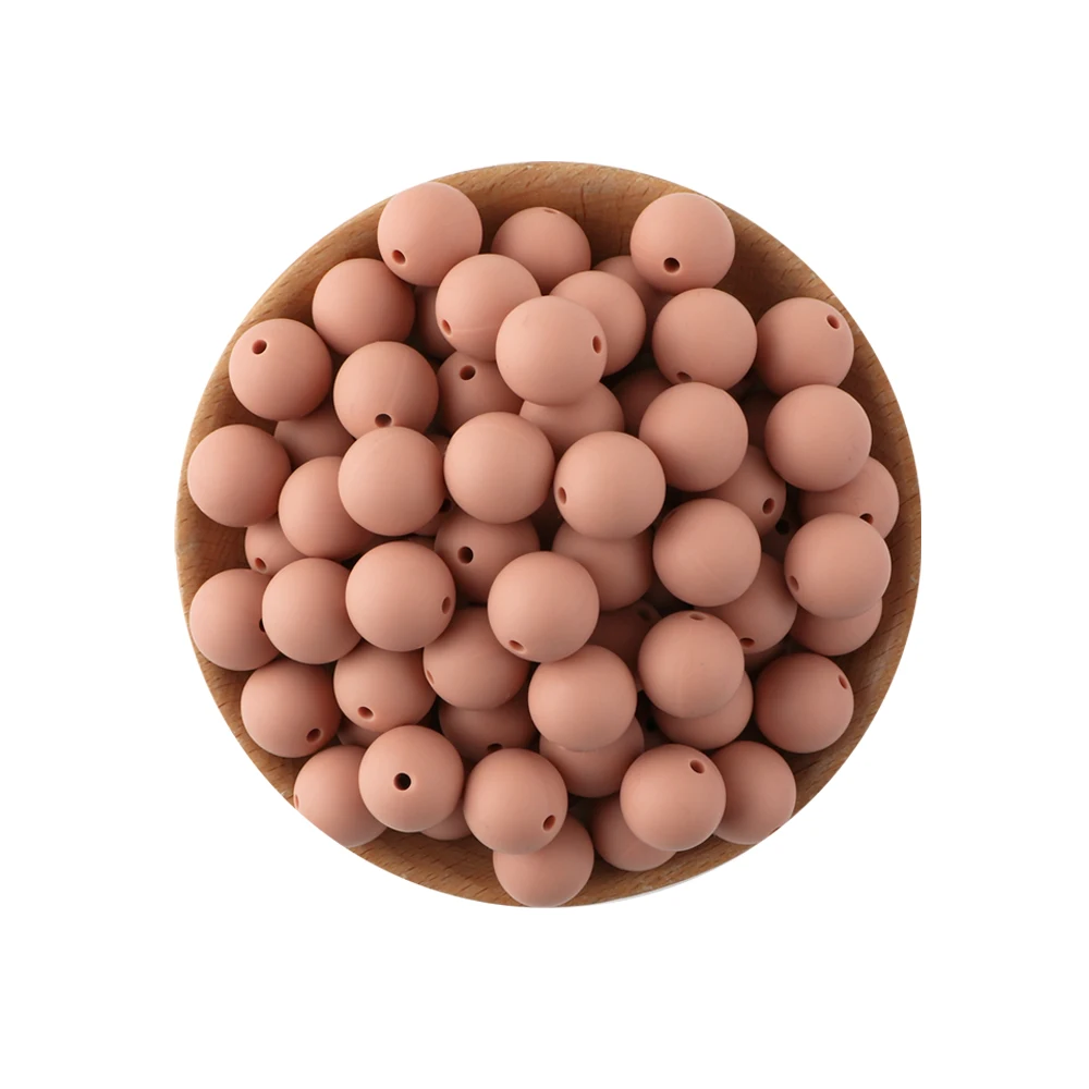 Silicone Round Focal Beads Set - DIY Jewelry Crafting Kit (50 pcs)