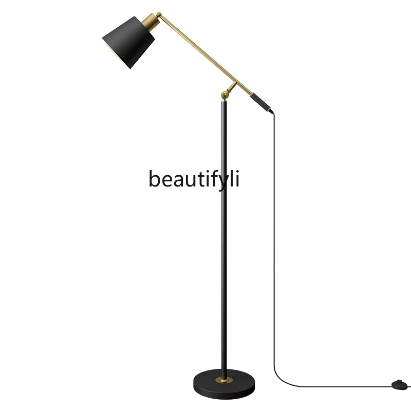 

CXH Light Luxury Living Room Bedroom Bedside Lamp Study Reading Lamp Post-Modern Nordic Vertical Table Lamp