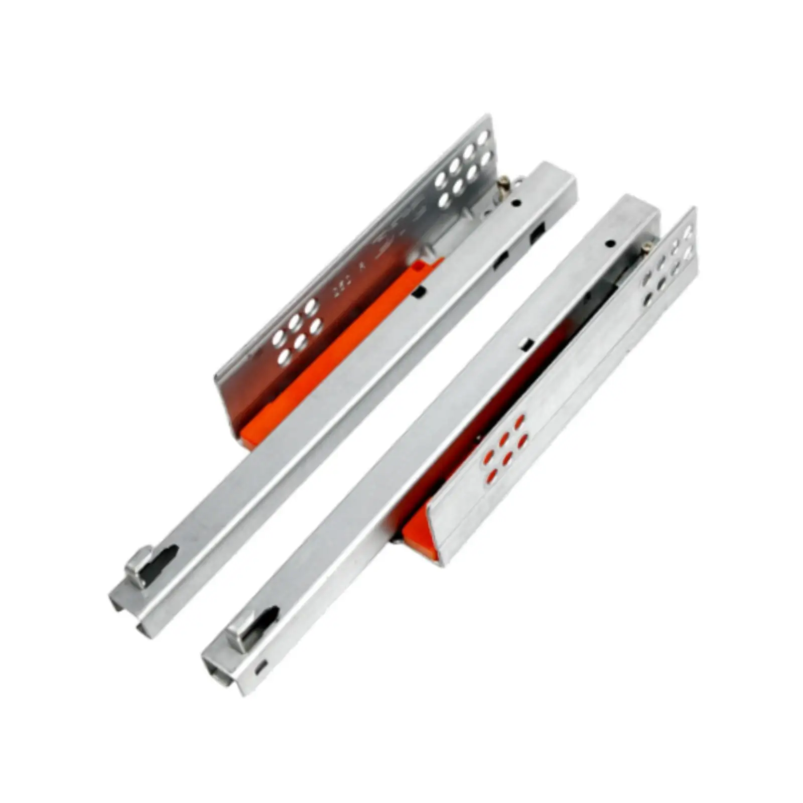 2 Pieces Drawer Slide Rails Hardware Easy to Install Metal Heavy Duty Under Mount for Furniture Bath Dresser Kitchen Cabinet