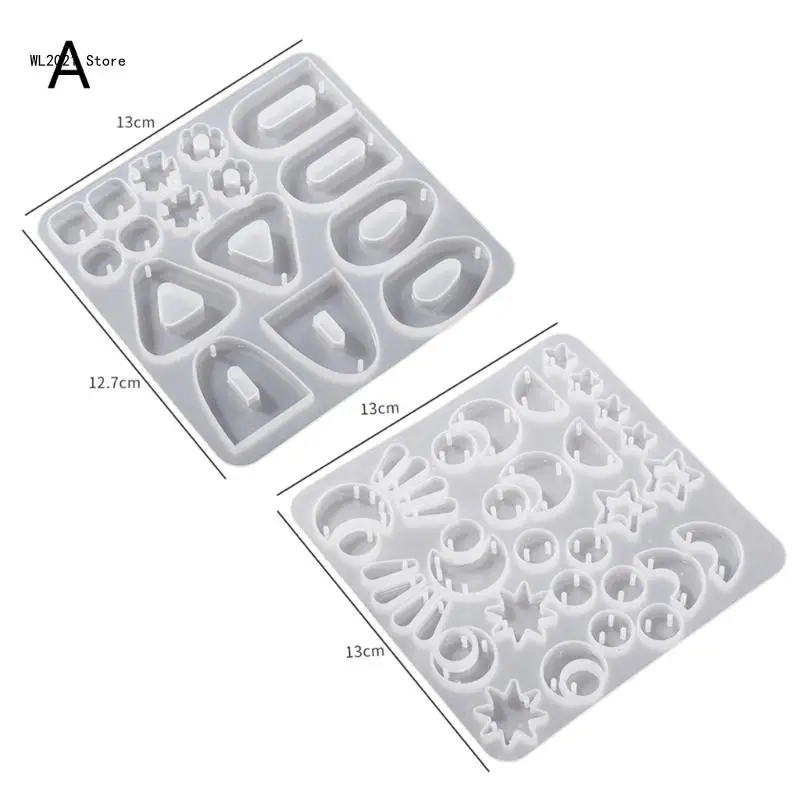 

Серьги с геометрическим рисунком звезды и Луны, кулон, форма для ушей, силиконовые формы для ушей, DIY силиконовый орнамент из