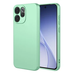 Flexible Liquid Silicone Protective Phone Case - Colorful TPU Shell for OPPO Reno15 F 5G (Light Green)