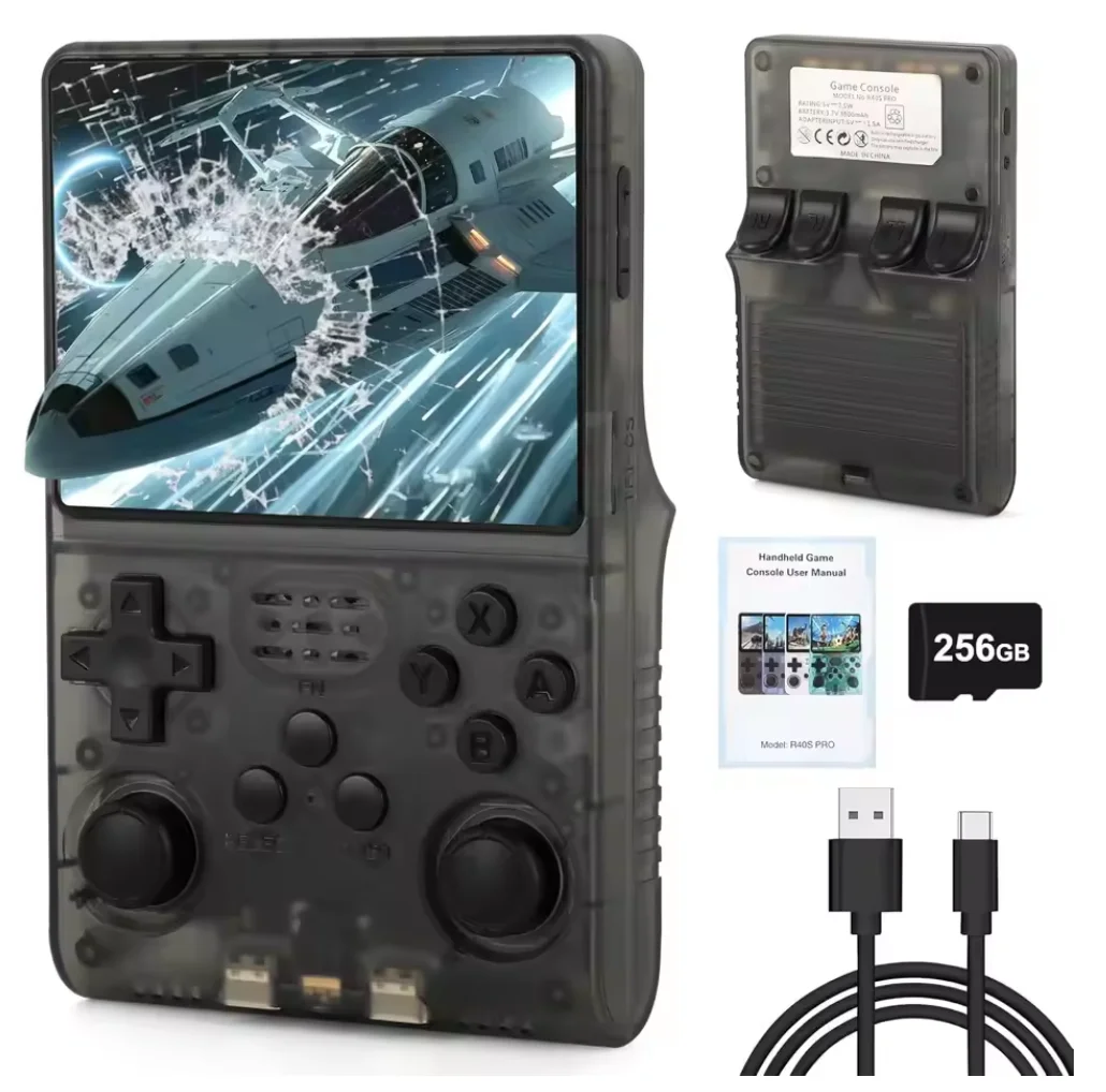 Retro Handheld R40S Pro Linux System 3.5 Inch IPS Screen Mini Portable Pocket Video Game Console 256G Games Kid_voghion.com