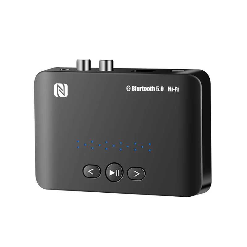 Bluetooth 5.0 Adapter Receiver 3.5mm AUX RCA Wireless Audio Adapter HiFi Stereo USB Support NFC with Remote Control for Speaker bluetooth adapter bluetooth audio receiver bluetooth transceiver adapter audio adapter bluetooth aux adaptor