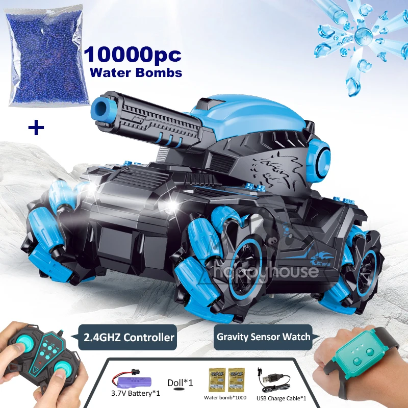 Remote Control Tank for Children Water Bomb Tank Toy Electric Gesture Remote Control Car RC Tank multiplayer RC Car for Boy Kids wall climbing car RC Cars