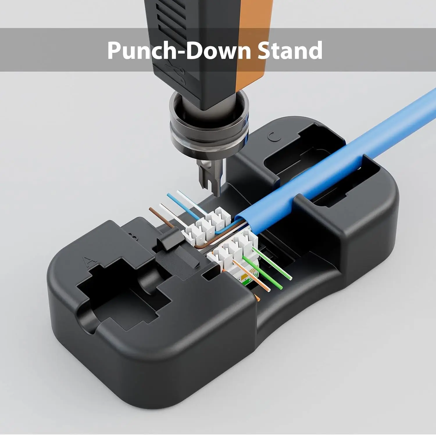 Keystone Jack e Keystone Punch-down Stand Utp Modular Ethernet Jack Insert 90 Graus Preto Rj45 Zoerax-cat6 - Imagem 5