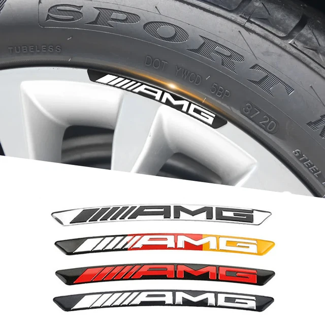 4Pcs Car Wheel Hub Rim Badge Stickers Decoration For Mercedes Benz AMG GLC GLE W203 W206 W220 W205 W211 W212 W201 W210 W108 W168