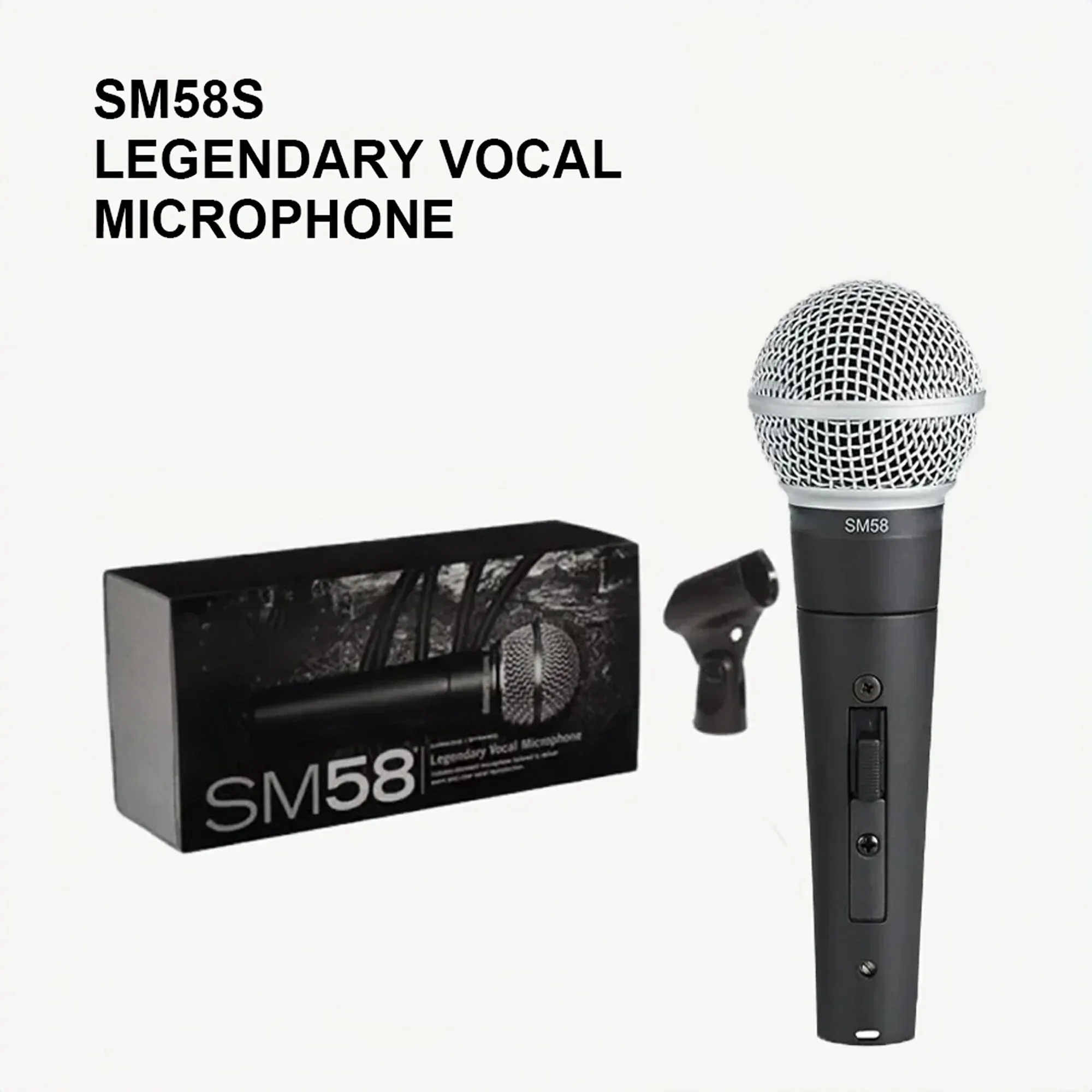 Microfono Dinamico Cardioide In Metallo Sm58 Per Canto Sul Palco Microfono Cablato Professionale Per Karaoke Bbox Registrazione Vocale