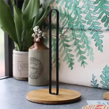 Nordic Bamboo Paper Towel Holder – Free-Standing Countertop Rack 1