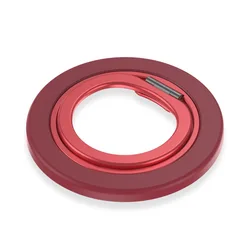Magnetic Phone Ring Holder with Removable Grip and Kickstand (Red)