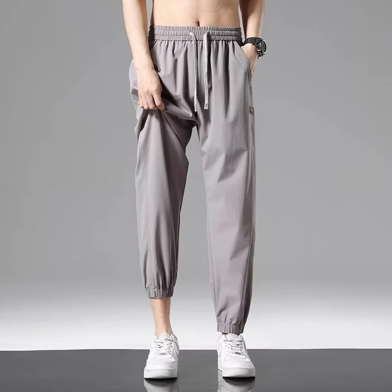الخريف الرجال يزين السراويل المستقيمة الرباط الرياضة اللياقة البدنية عداء ببطء بنطلون  جديد Y2K الشارع الشهير فضفاض Sweatpants