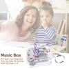Portable Kids DIY Music Box Movement Keychain Handy Crank Musical Case Children Birthday Gifts Household Mini Ornaments 6