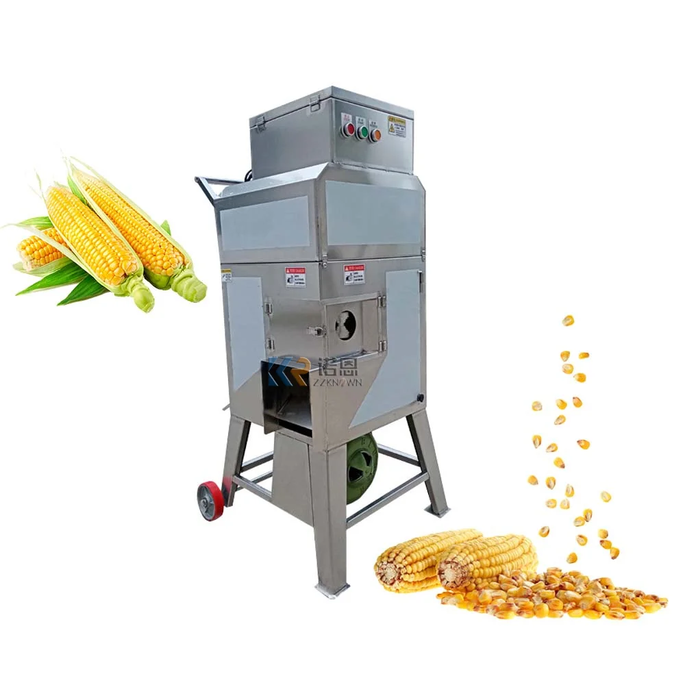 Fresh Sweet Corn Husker Sheller Thresher Seed Removing Machine Maize Peeling Shelling Machine