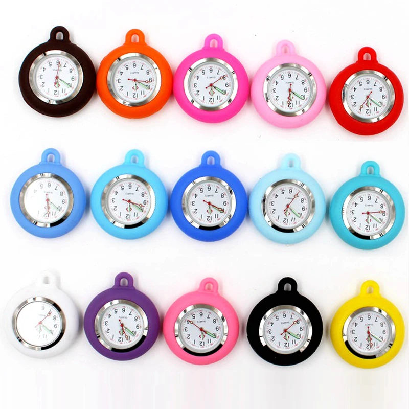 10pcs/lot silicone watch head face parts nurse doctor Retractable pocket watches necklace keychain desk gifts accessories watch dial accessories watch face accessories