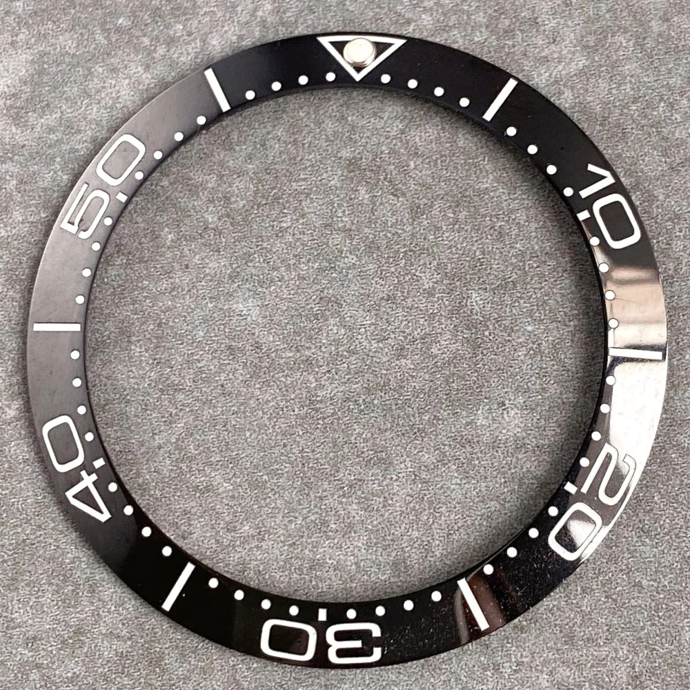 Ceramic Alloy Watch Bezel Insert Ring - 38mm Slope Fit for 40mm Watch Case, Men's Diving Watch Accessory