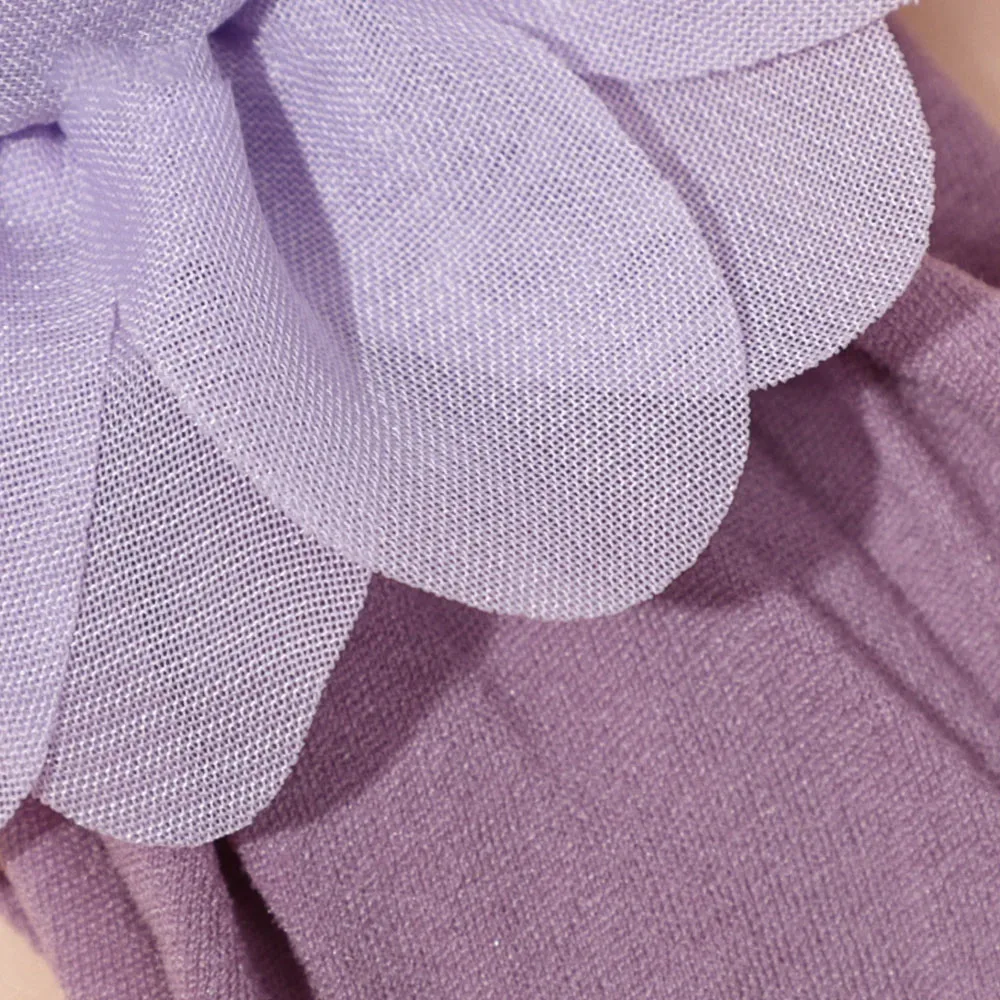 Soft Nylon Baby Headband with Chiffon Flower for Newborn Girls