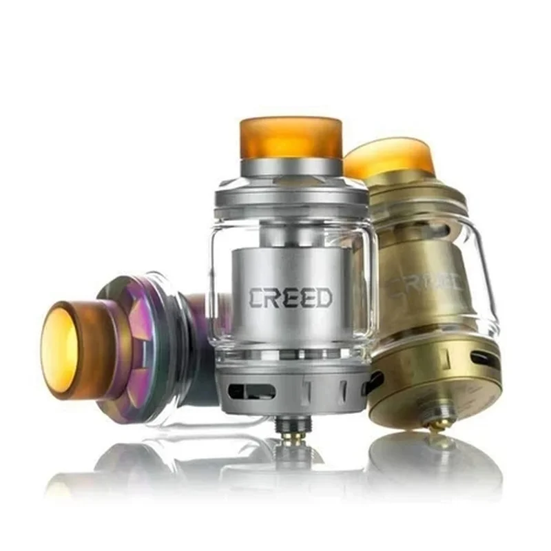 

Creed RTA 25mm Diameter RTA 6.5ml Rebuildable Tank Atomizer with Three Internal Airflow Chambers Dual Posts Build Deck