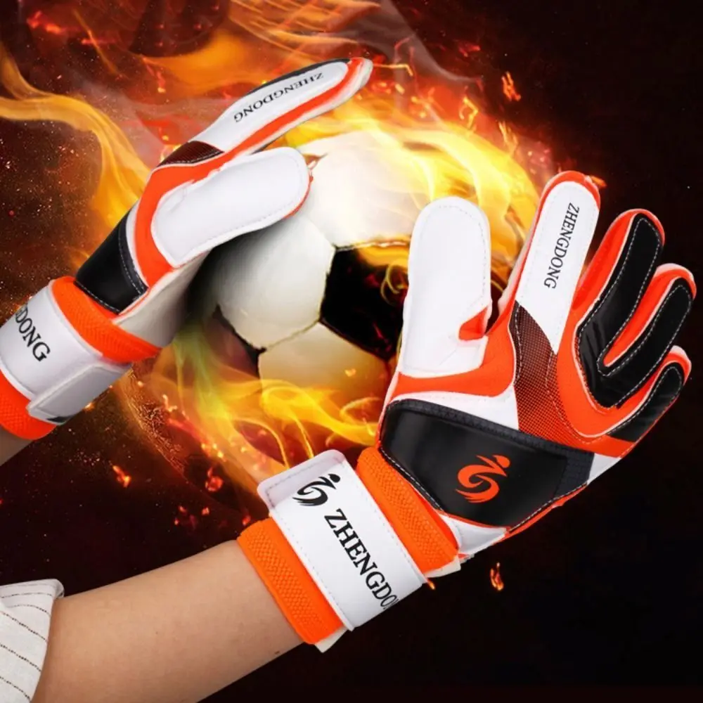 Wear-resistant Football Gloves Excellent Thick Latex Goalkeeper Training Gloves Non-Slip Colorful Goalkeeper Gloves Children