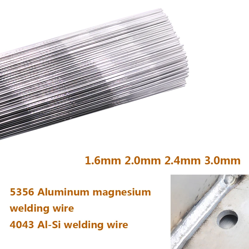 Welding Wire 4043 Aluminum silicon welding Wire 5356 Aluminum magnesium welding Wire Magnesia aluminum cored wire Low Temperature 500mm