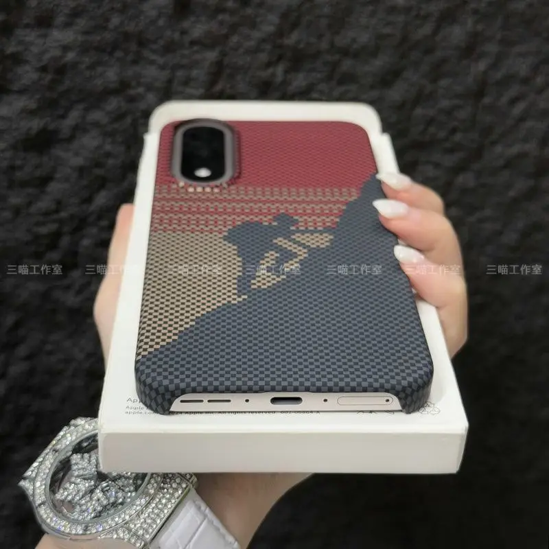 Slim Protective Carbon Fibre Grain Hard PC Back Cover