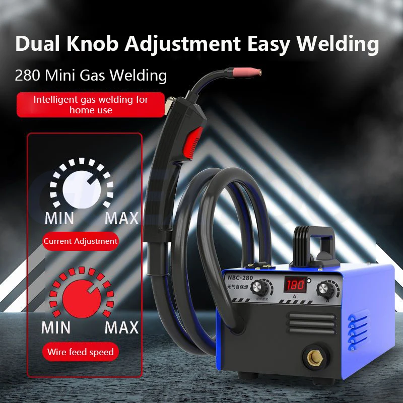 Gas Welding Carbon Dioxide Gas Shielded WelAding Machine Integrated Machine 220V Mini Two Welding Machine Home Gas-Free 6