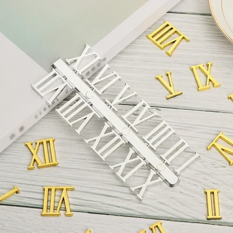 1Set Roman Numerals Handmade Material Restore Digital Repair Tools Clock Numerals Accessories Arabic Number Quartz Clock Parts 4