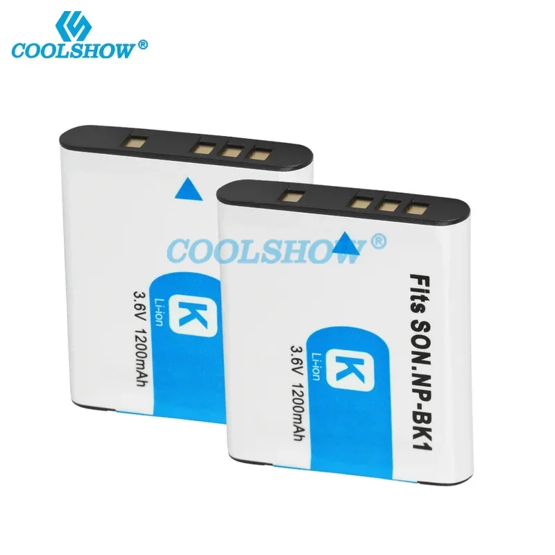 Camera Battery NP-BK1 NP BK1 Battery for SONY Cyber-shot S750 S780 S950 S980 W180 W190 W370 MHS-PM1 CM5 NPBK1 1200mAh Camera Batteries rechargeable battery