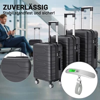 Roshanda ensemble de valises 3 pièces, balances à bagages, serrure TSA, valise de voyage légère en ABS à coque rigide, ensembles de bagages à main Trolley 2