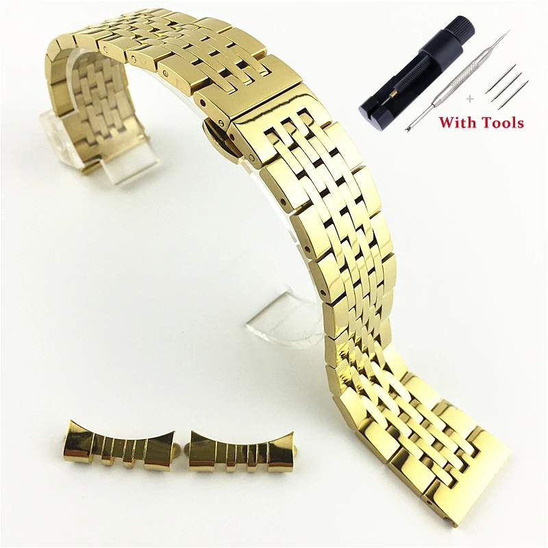 Versatile Stainless Steel Strap with Dual-Purpose Butterfly Clasp and Tool