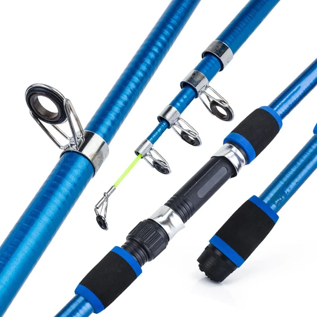 1.8m Telescopic Spinning Fishing Rod With Tangle-free Guides