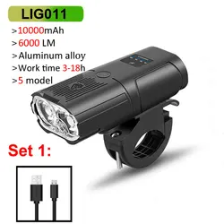Smart High-Intensity Waterproof Bicycle Light with USB Charging (011 set 1)